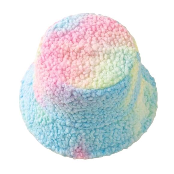 Tie-Dye Fuzzy Bucket Hat - Picture 1 of 3